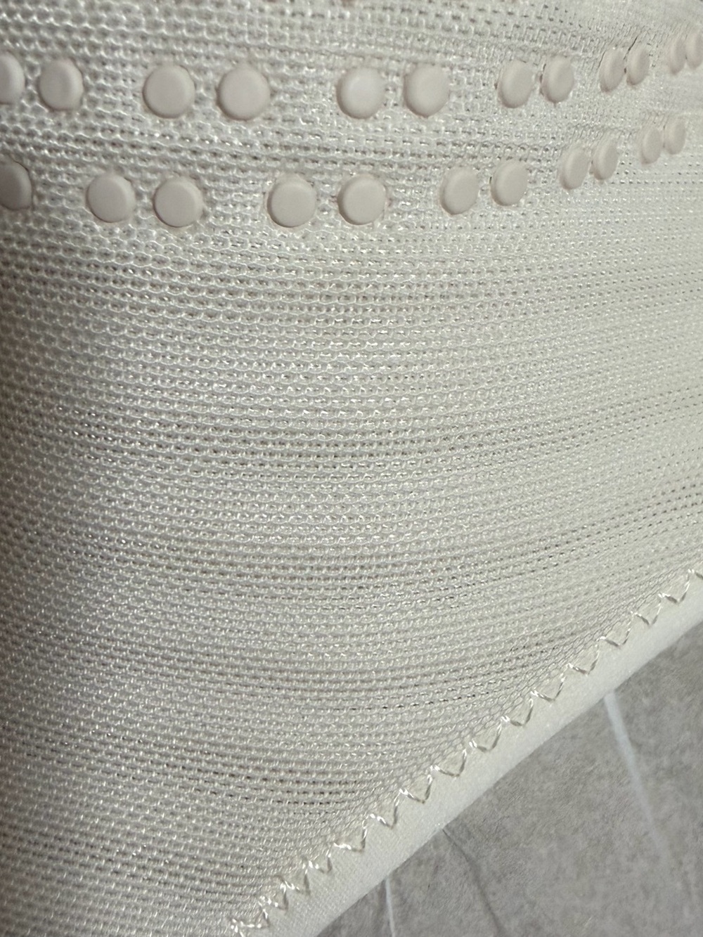 Ryka Cream Knit Slide Sandals with Stud Detailing - Picture 2 of 7